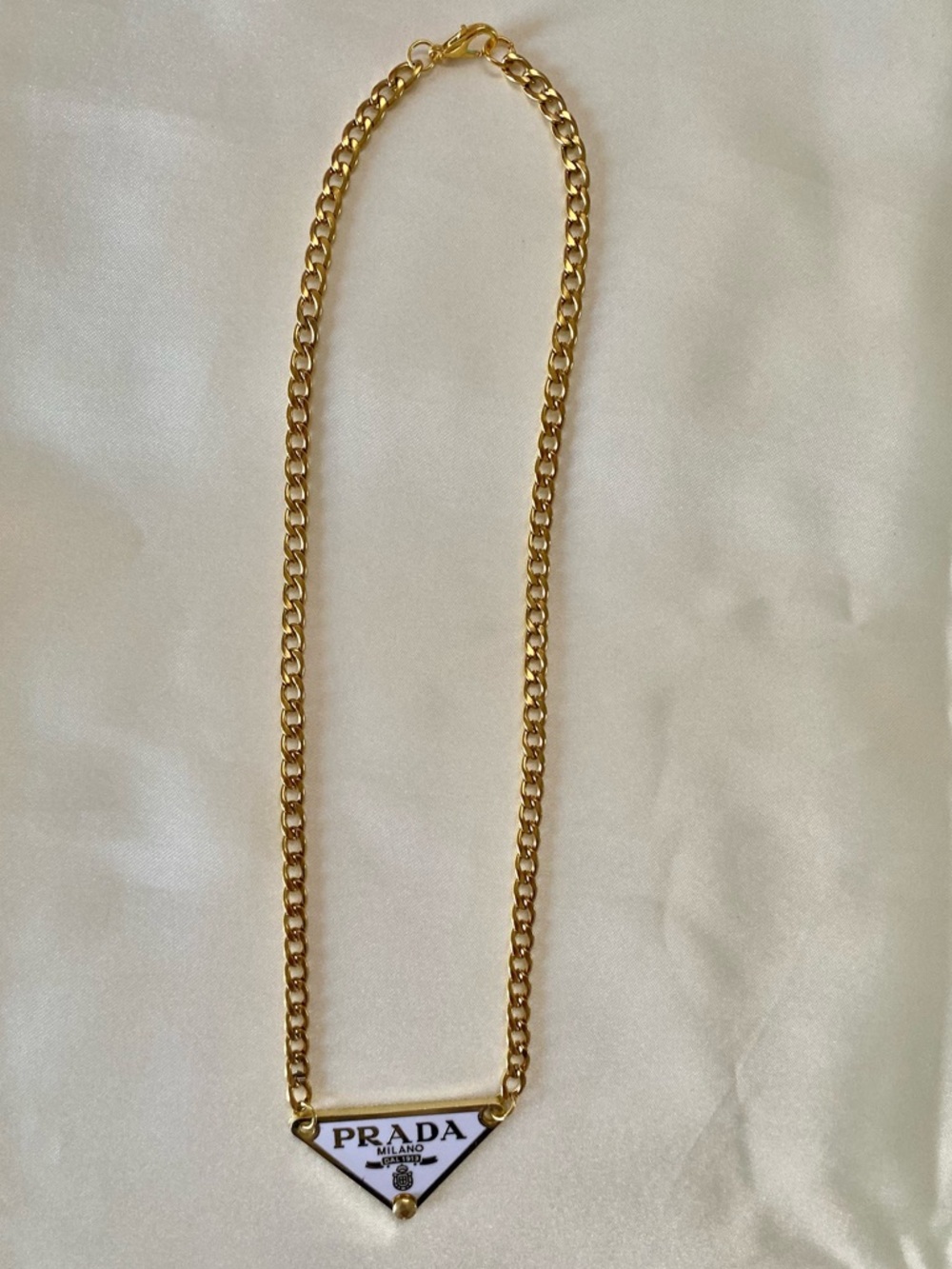 Prada Cuban Link Gold Toned Chain